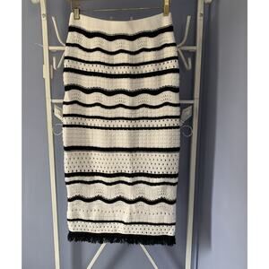 Revolve House of Harlow Crochet Knit Midi Skirt Boho preppy school church sm